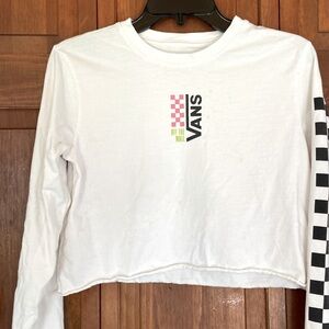 5/$40 Vans White Long Sleeve Crop~XS~NWOT